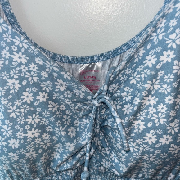 Blue and white, floral dress. Size large. - Picture 3 of 3